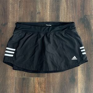 Adidas Size Small Black Response Running Skirt with Built in Shorts Skort Stripe
